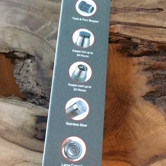 Stainless vacuum insulated bottle cowboy valentine gift travel lodge coffee - Picture 5 of 7